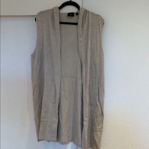 Light Gray Open Front Vest